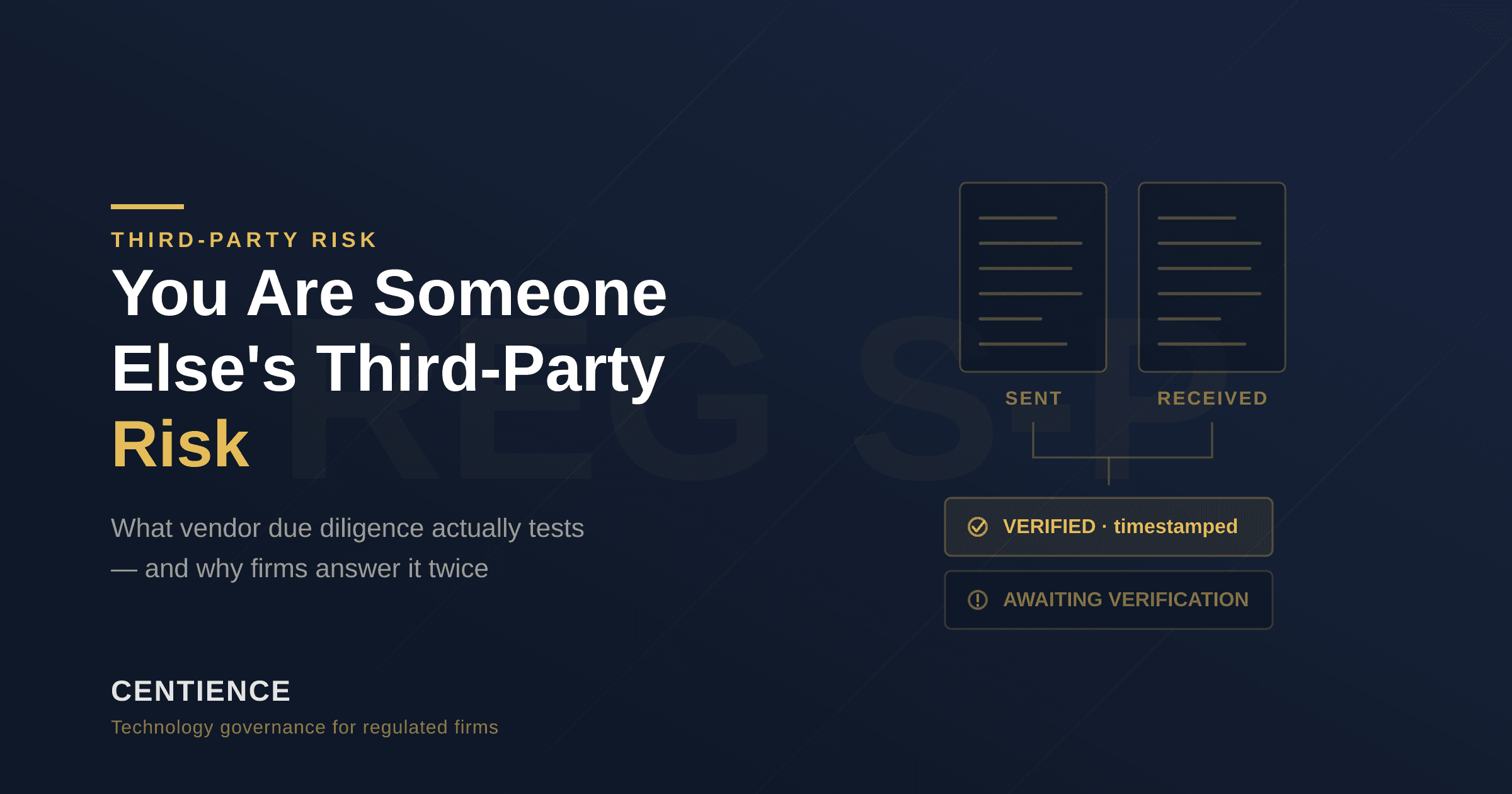 You Are Someone Else's Third-Party Risk: What Vendor Due Diligence Actually Tests in 2026